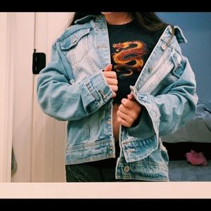 ripped denim jacket